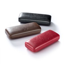 FEFI® – Hardcase Brillenetui im Leder-Look mit Brillenprägung + Mikrofasertuch