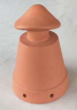 Rarität Shabby Teelicht Ofen mit Pilzkopf Basteln Tonfigur Terrakotta #1044iS