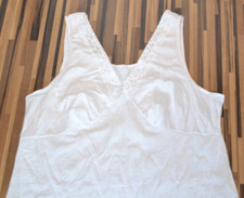 Glänzender Vintage Unterrock Unterkleid Weiß m. Spitze Maße im Text