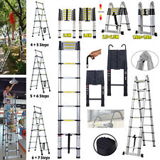 8.5-20FT Alu. Teleskopleiter Ausziehbar Stehleiter Anlegeleiter Mehrzweckleiter