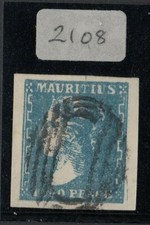 Sg 43a Mauritius 1859. 2d Blau