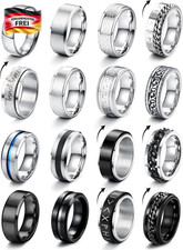 Edelstahl Herren Ring Silber