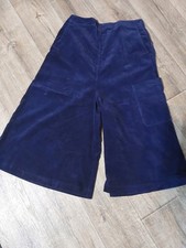 Damen Cord Hosenrock Blau Baumwolle Größe 40 Neu