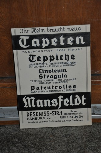 Altes reklameschild 40er - altes,