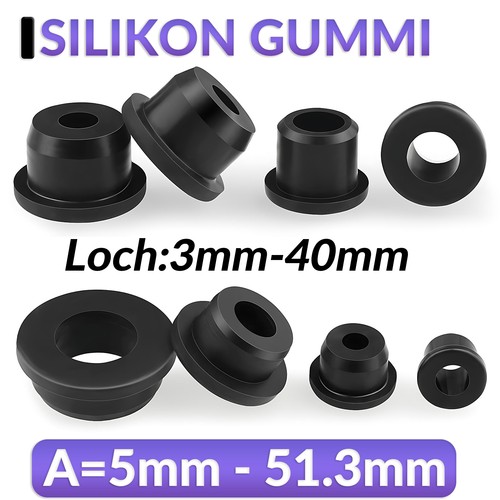 5mm 3mm schwarz - 5mm-51.3mm, silikon