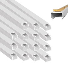 16m Kabelkanal selbstklebend schraubbar 15 x 10 mm Installationskanal PVC weiss
