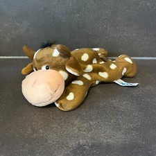 Nici Plüsch Kuh Perlsack braun Kuscheltier Plüschtier Stofftier liegend 14 cm