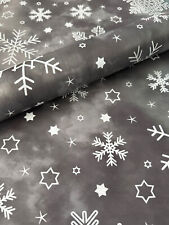 PVC Wachstuch Tischdecke EISKRISTALL grau Weihnachten Xmas Breite&Länge wählbar