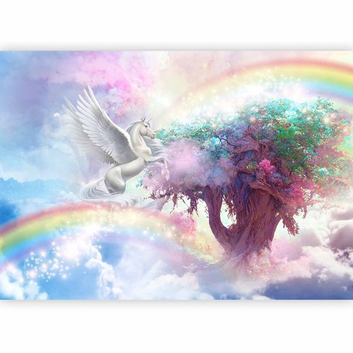 Fototapete einhorn regenbogen - fototapete,
