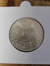 BRD  5 DM "Silberadler" 1959 G  prägefrisch bis stempelglanz  Erhaltungsrarität!