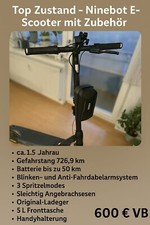 Ninebot E-Scooter – Top Zustand mit Zubehör (600 € VB)