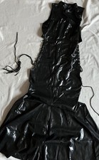 Edles schwarzes Latexkleid im