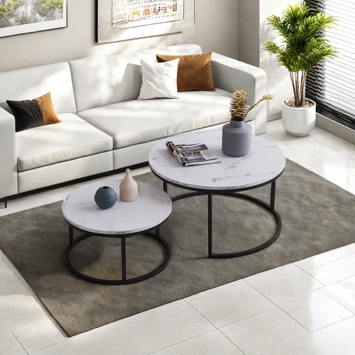2er set couchtisch marmor - 2er,