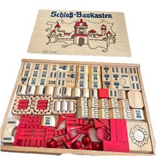 Schloss / Schlob - Baukasten Vintage Holz Schloss Bausteine Set Steiner