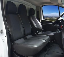 Sitzbezüge VIVA Stoff mit Kunstleder geeignet für Renault Trafic 2014-2022 für K