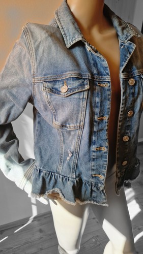 Comma jeansjacke mit volant - jeansjacke,