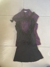 2x Blusen ärmellos Gr 36 /S  schwarz Beerenton Amisu Tally Weijl rückenfrei