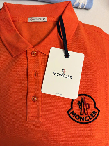 Moncler herren polo orange - moncler,