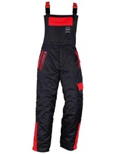 Northwood Arbeitshose Schnittschutz Forst - Latzhose Gr.50 anthrazit/rot NEU !!!