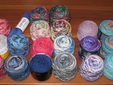 Wollpaket bunte Marken Sockenwoll-Reste 4-fach ca. 500g unverstrickt