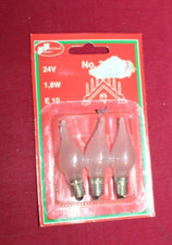 Ersatzbirnen 3 Stück 24 V  1,8 W  E 10 Matt  für Lichtbogen Neu OVP milchig