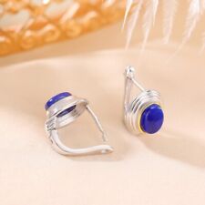 QXX Ohrringe Pyramide blauer Lapislazuli 925 Sterlingsilber