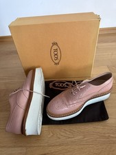 Original Tod’s Plateau-Schnürschuhe Damen rosa