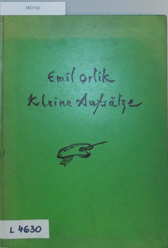 Emil orlik kleine - kleine, aufsätze.