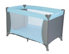 lupilu Baby-Reisebett Babybett Kleinkinderbett für Babys & Kleinkinder blau/grau