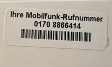 Ja!Mobil Prepaid SIM Karte 0170 88 66 4X4 Telekom D1 Rewe