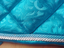 Schabracke Sattelunterlage Barock Blau XXL-lang Barocksattel