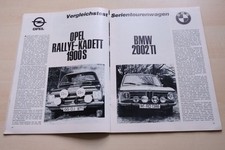 Rallye Racing 03/1971 Opel Kadett B 1900 S Rallye Gruppe 1 mit 108PS besser als.