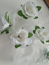 Autoschmuck, Hochzeitsauto Deko, Tüll Und Weisse Blüten