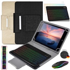 QWERTZ Beleuchtete Tastatur Tasche Hülle Für Lenovo Tab M10 HD FHD Plus P10 P11