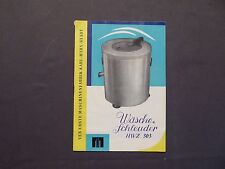 Beschreibung Anleitung Wäscheschleuder HWZ 303, Karl-Marx-Stadt, DDR 1964