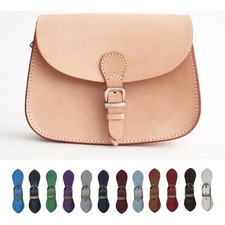 Aufnähen von Echtleder Tab