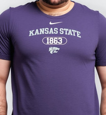 Nike T-Shirt College Wildcats Kansas State XL Lila Authentic Sportswear Herren