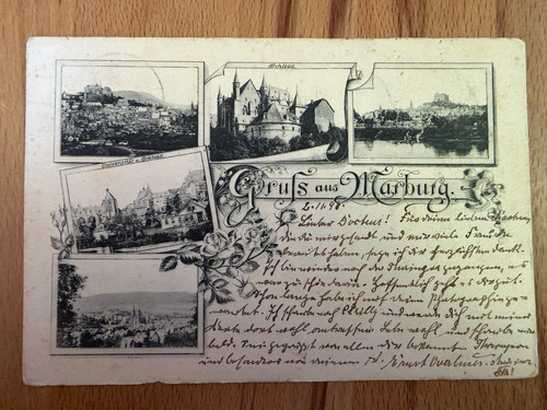 Marburg 1898 mehrbild - marburg, gruss