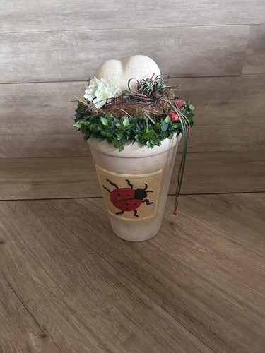 Deko keramik topf mit - deko,