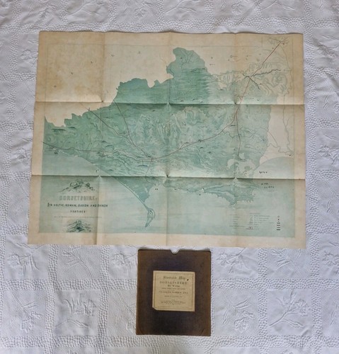 Vintage karte von dorsetshire - vintage,
