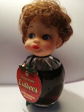 Miniatur Sammelflasche Erdbeer Hammer Brennerei 0,1l mit Puppenkopf