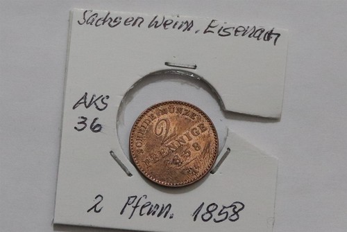 Sachsen pfennig 1858 b68 - sachsen,