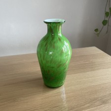 Glas Vase Grün mit Gold