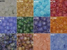 50g Rocailles 4mm Perlen Transparent Matt Regenbogen 6/0 Glasperlen FARBAUSWAHL