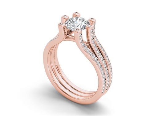 Echter 14k rotgold triple - 14k,