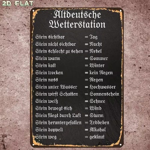 Blechschild altdeutsche - blechschild,