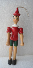 Pinocchio Figur Gelenkfigur aus Holz, Höhe 19cm-Made in Italy-Neuwertig