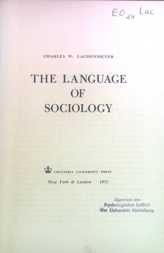 The language sociology - the,