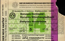 3131 Ticket BL 90/91 Borussia Dortmund - Borussia Mönchengladbach, 22.09.1990