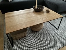 Team 7 Couchtisch filigno Beistelltisch Eiche Stahl schwarz